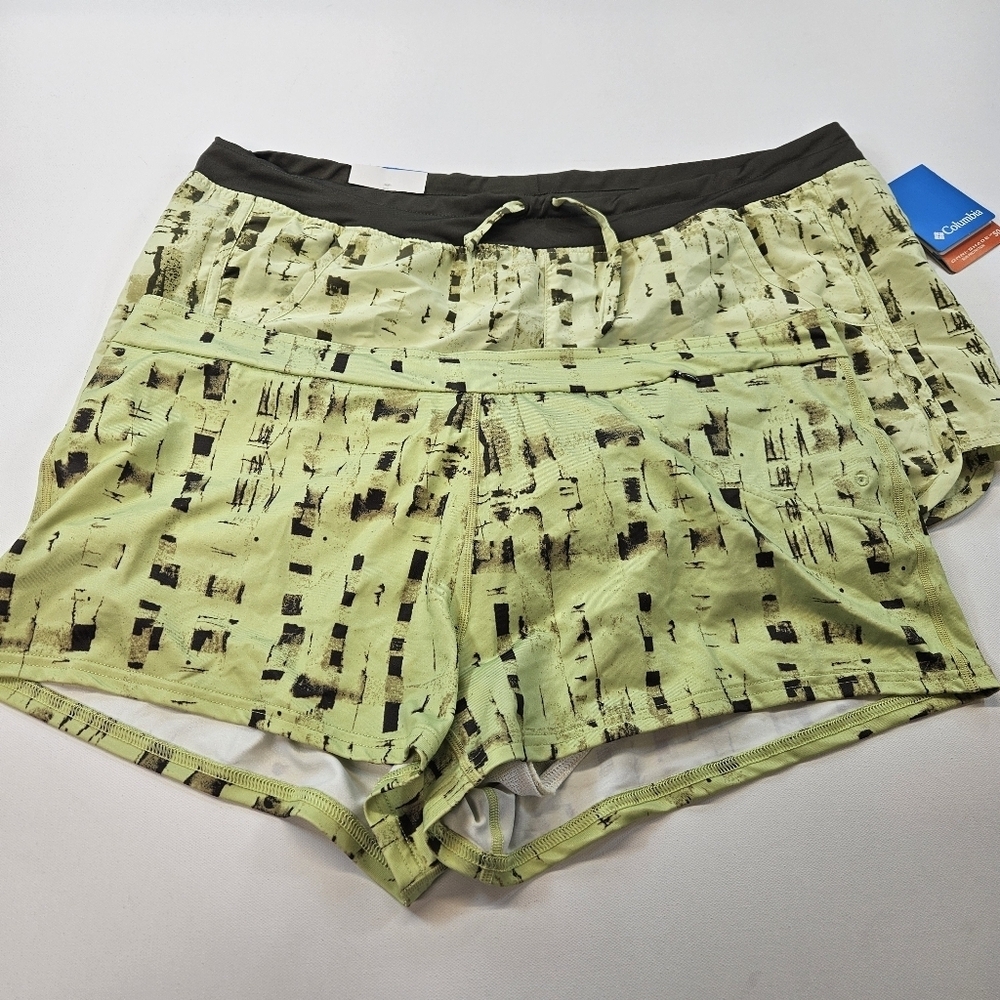 2 Pairs of Columbia Omni-shade 4L NWOT And X-LARGE NWT green womens shorts